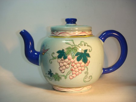 清中期加彩紫砂壺[邵春元]