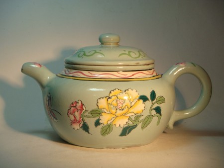 清中期加彩紫砂壺「王南林」